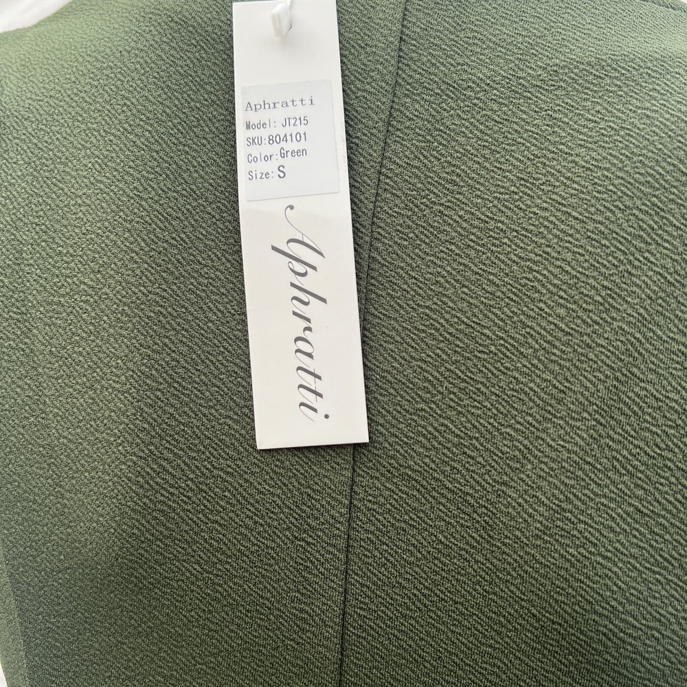 Aphratti Women Short Sleeve Cute Casual Summer Semi Formal A Line Green Dress S - Picture 10 of 14